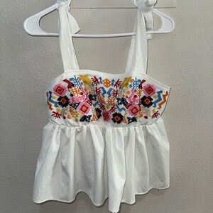 Embroidered Floral Top